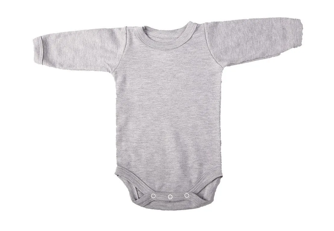 Bulk 6 pack Blank Long-Sleeved Crew Neck Onesies 100% Cotton