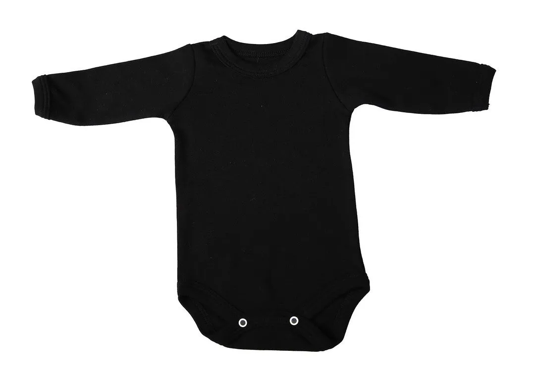 Bulk 6 pack Blank Long-Sleeved Crew Neck Onesies 100% Cotton