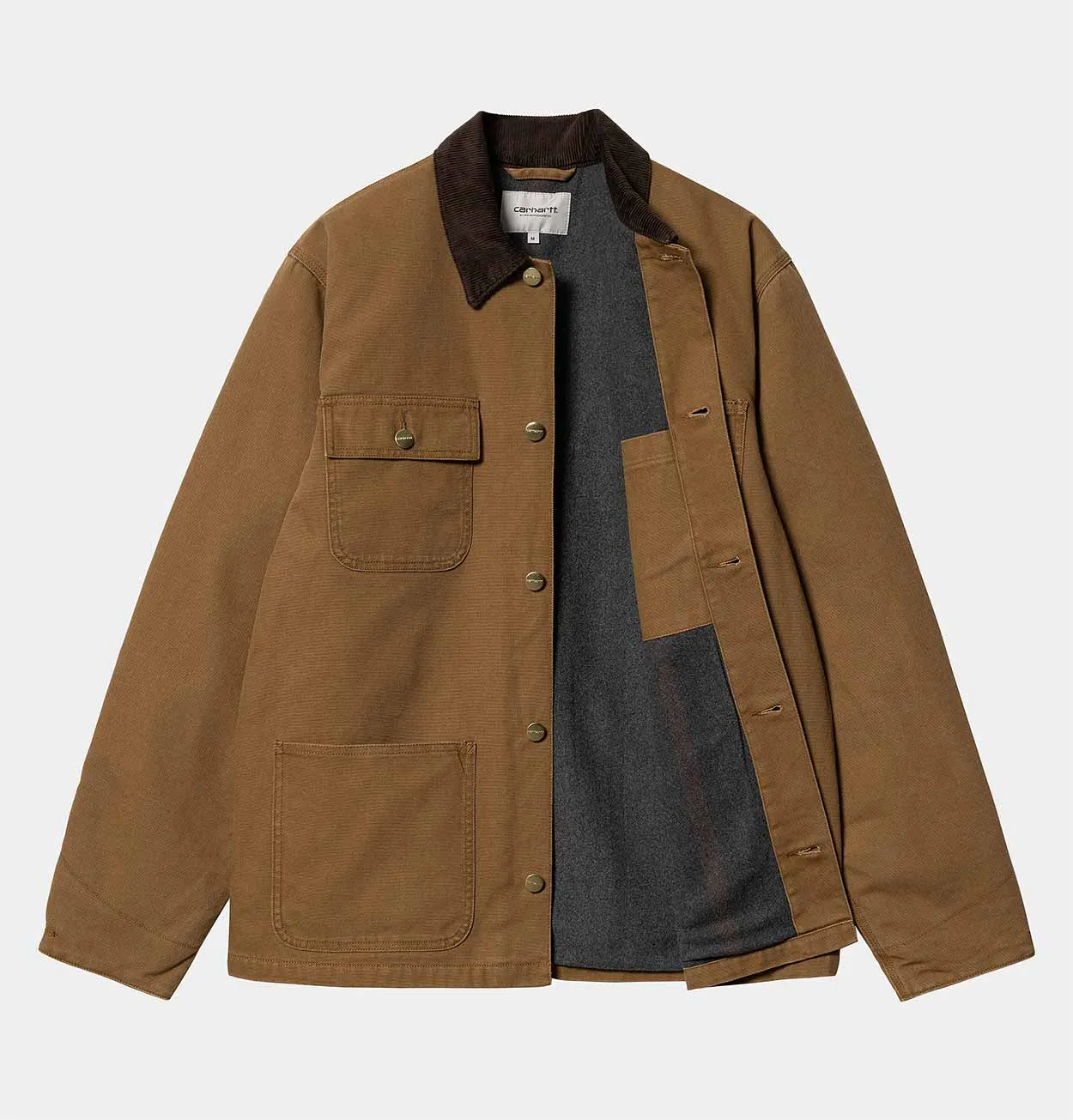 Carhartt WIP Michigan Coat in Hamilton Brown Heavy Stone Wash