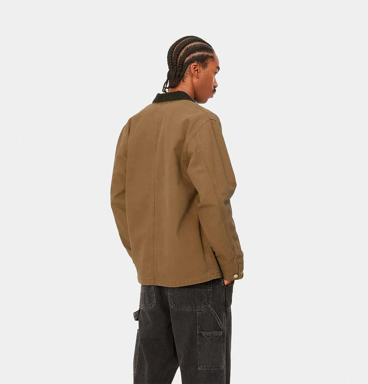 Carhartt WIP Michigan Coat in Hamilton Brown Heavy Stone Wash