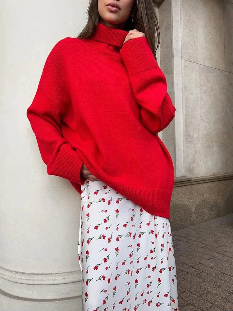 Cherry A-shaped Fish Tail Patchwork Skirt with Print