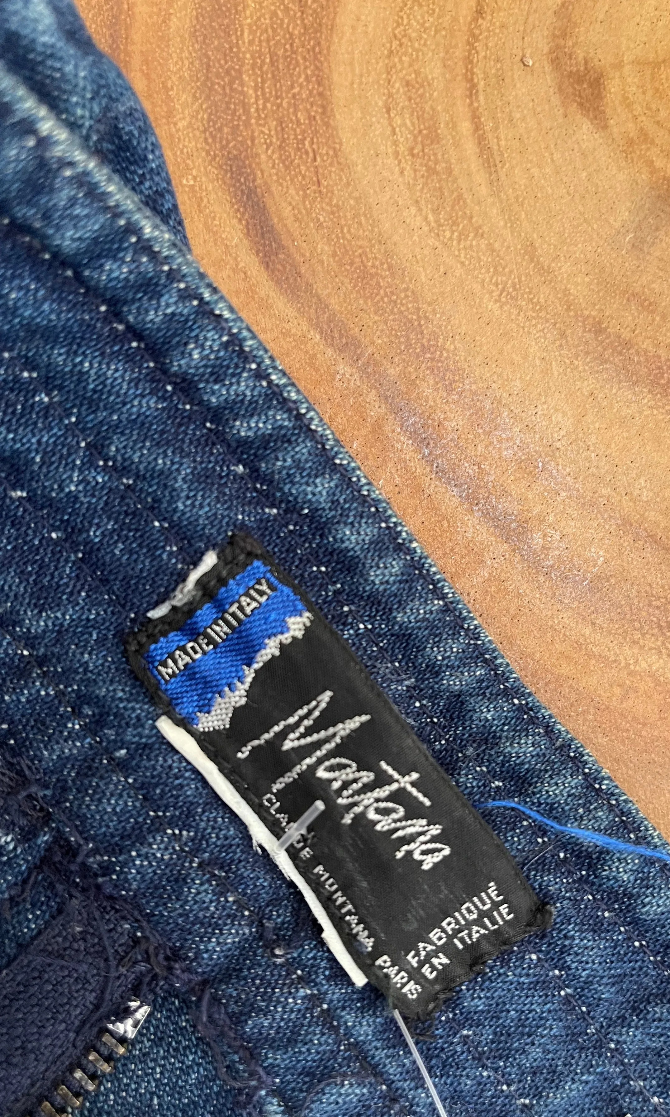 CLAUDE MONTANA 80s Denim Mini Skirt, Size Small