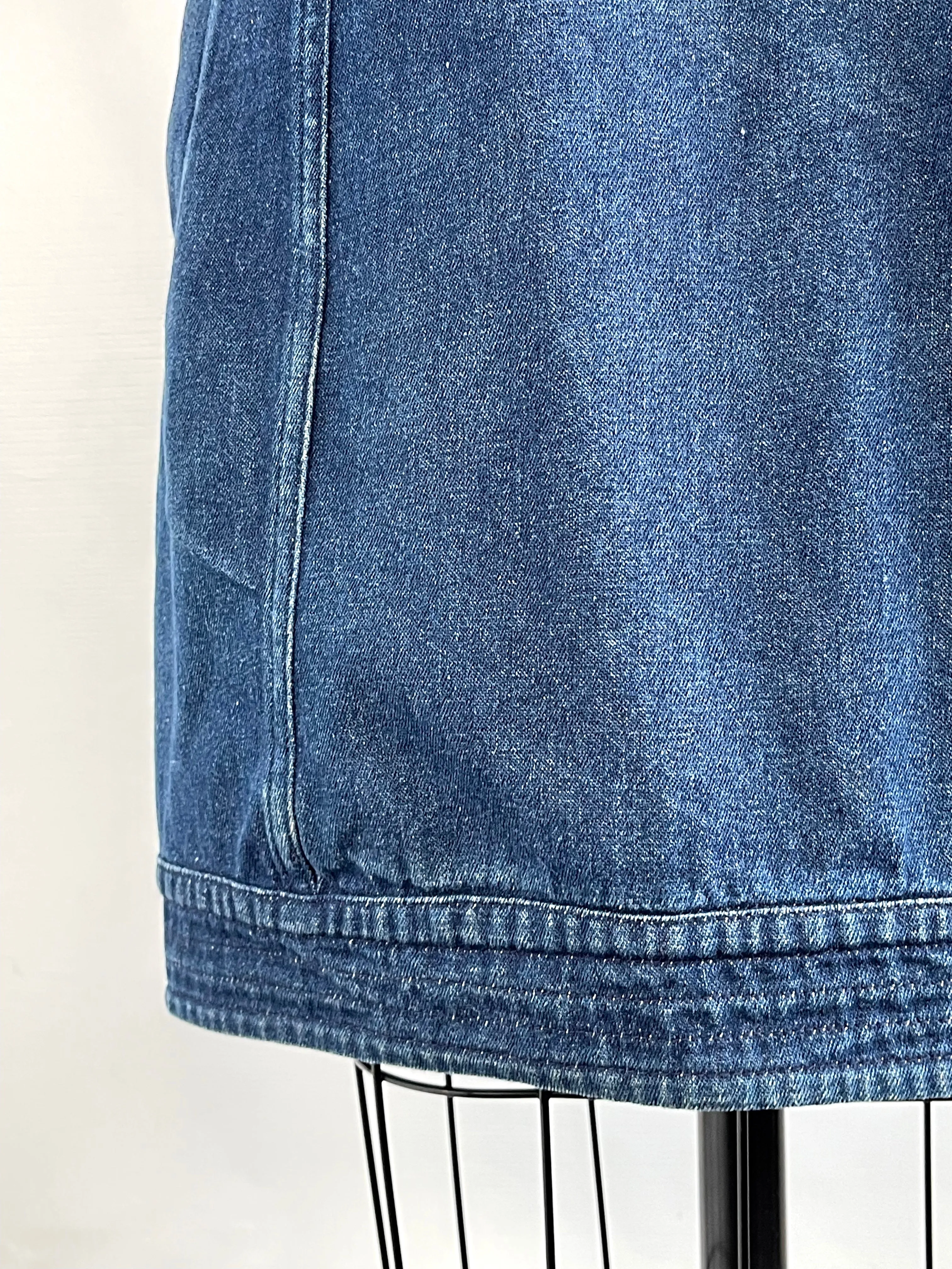 CLAUDE MONTANA 80s Denim Mini Skirt, Size Small