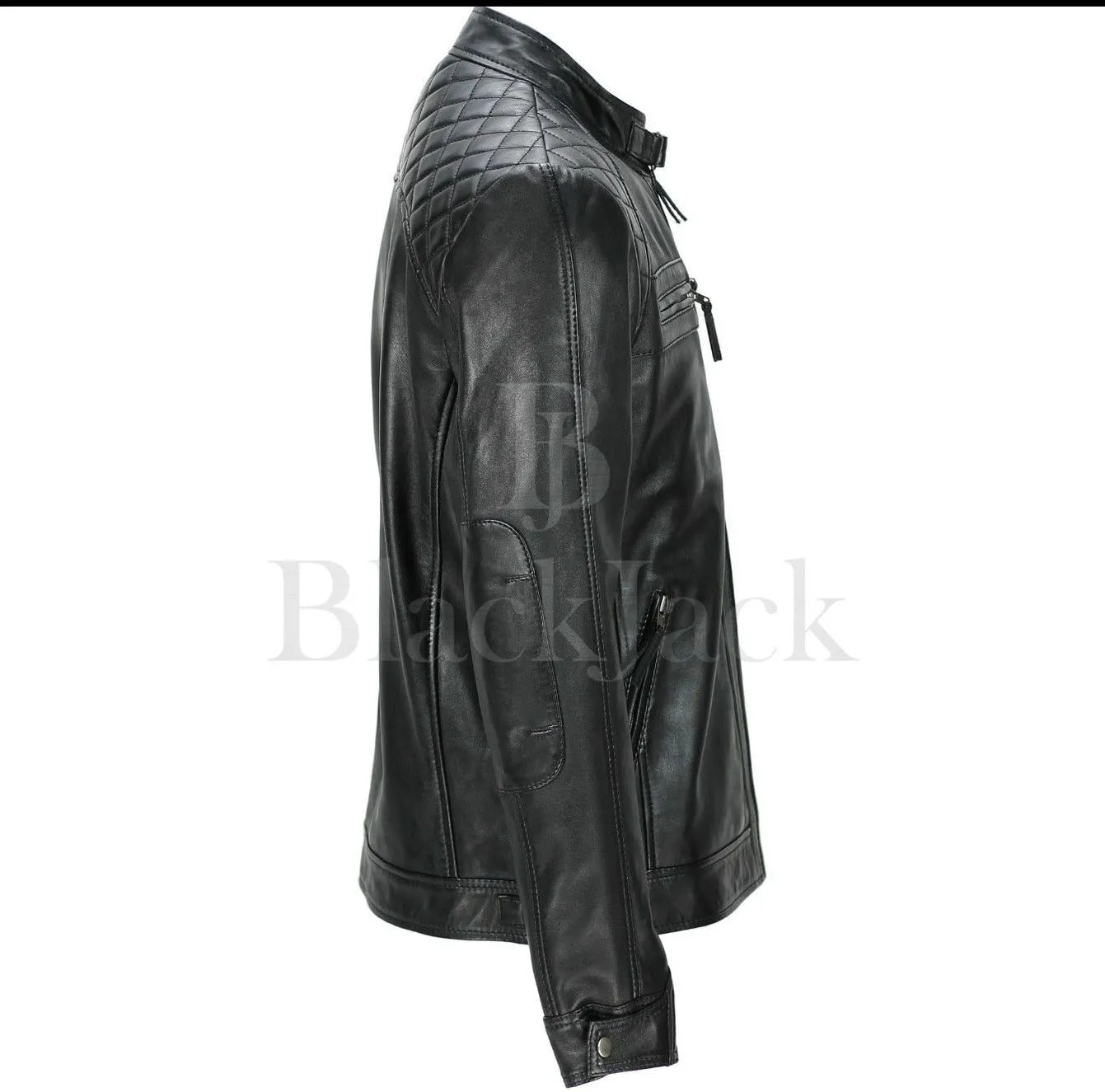 Fancy Biker Buffalo Leather Jacket