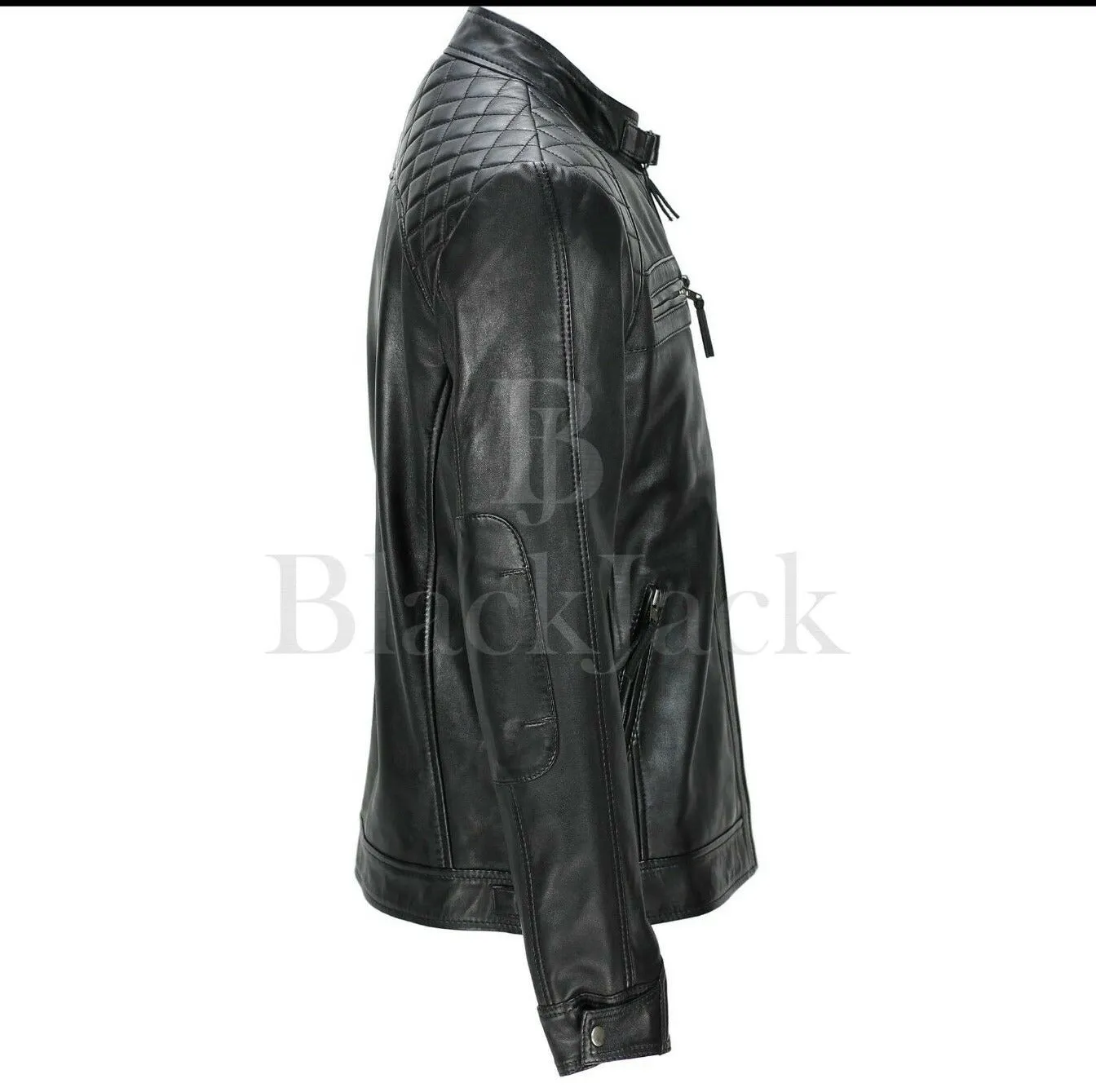 Fancy Biker Buffalo Leather Jacket
