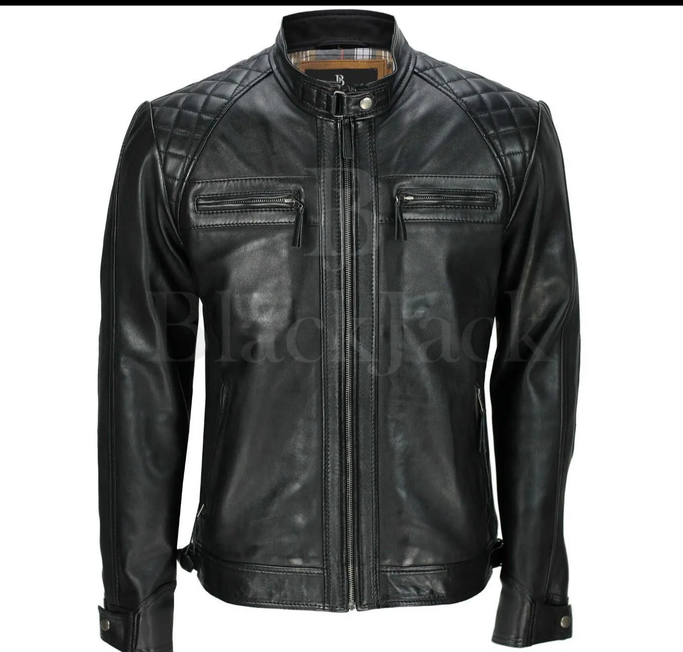 Fancy Biker Buffalo Leather Jacket