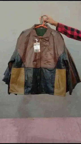 Huge SALE - Upcycled Colorful Leather Jackets Set 1 - 25 pcs