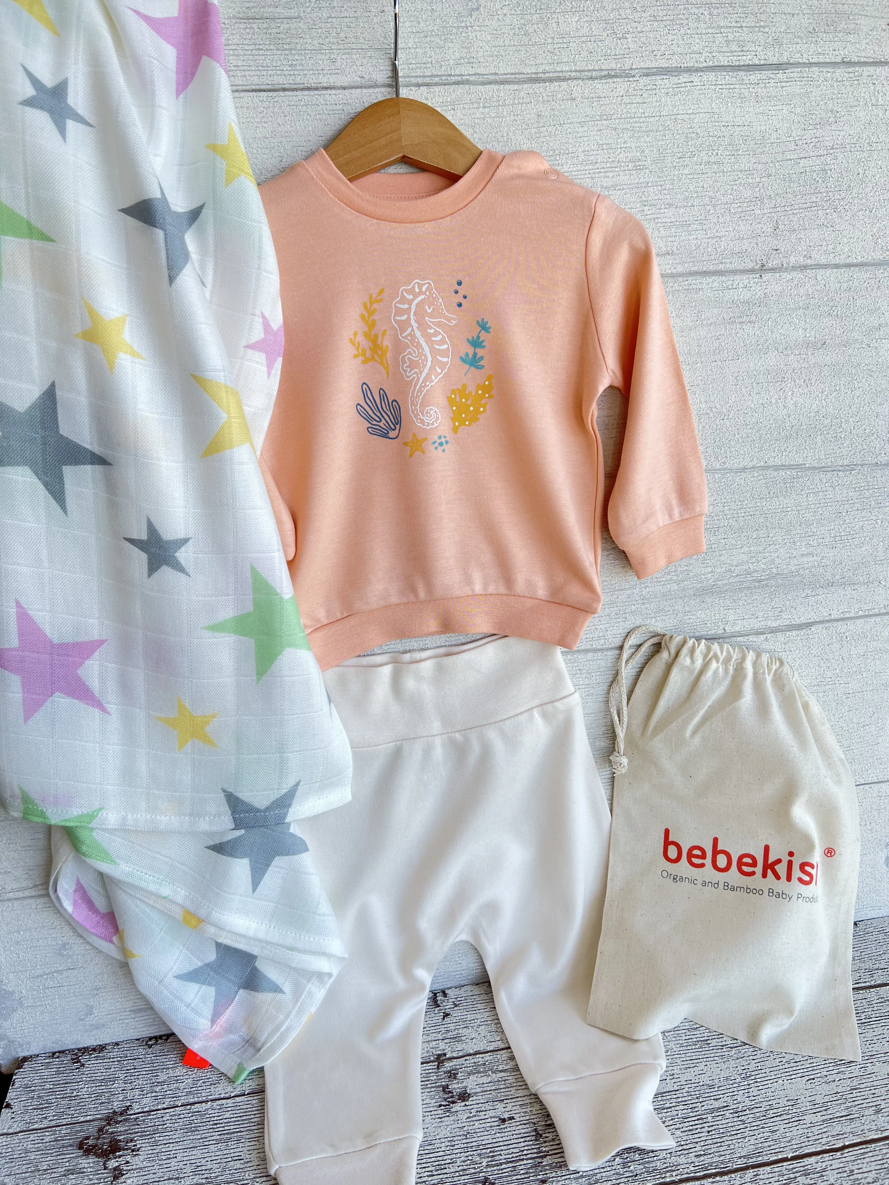 Seahorse Organic Bamboo Baby Sweatshirt