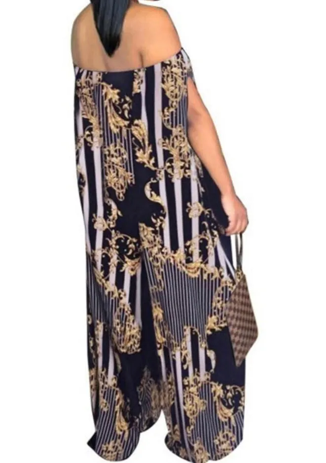 WOMEN BLACK OFF SHOULDER JUMPSUIT ROMPER